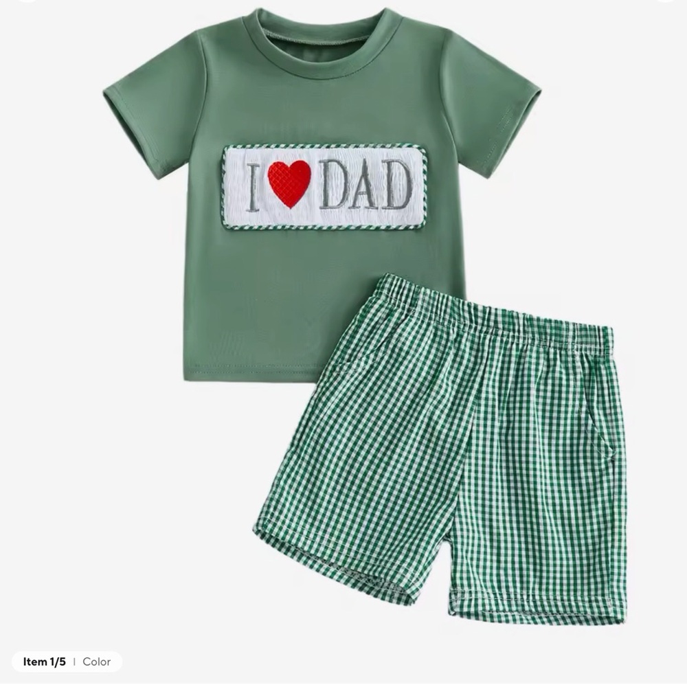 New Father’s Day “I Love Dad” outfit 6-12 months